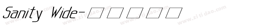 Sanity Wide字体转换